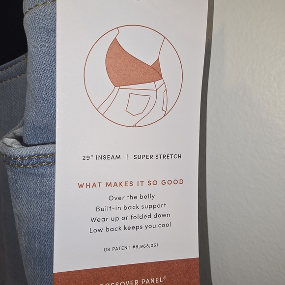 Over Belly Skinny Maternity Pants- Isabel Maternity by Ingrid & Isabel Sz 10 Nwt - Picture 9 of 10